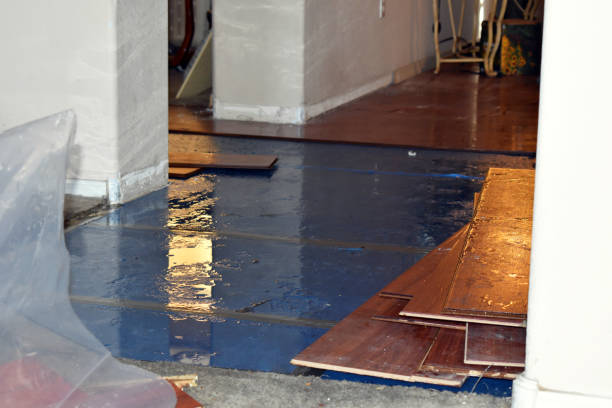 Professional Sewage Cleanup technician working in Copemish, MI